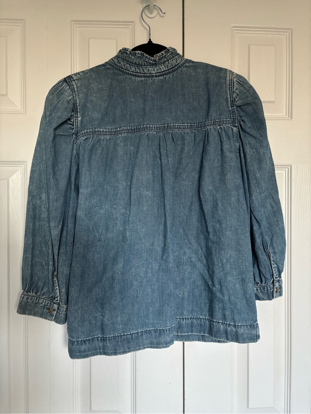 Reitmans Light Blue Denim Button-Front Blouse - Picture 7 of 14